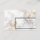 大理石が付いている美しくエレガントな名刺 名刺 (裏面)