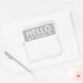 大理石こんにちは私の名前はステッカー スクエアシール (封筒)