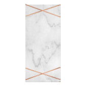 大理石で幾何学的なのどのばら色の金ゴールド ラックカード (裏面)