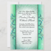 大理石とつる植物グリーン結婚式招待状 招待状 (正面)