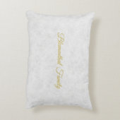 大理石とエレガント金ゴールドヘブライ人の通行人 アクセントクッション (裏面(縦))