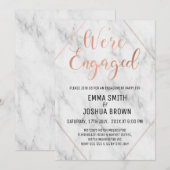 大理石とカリグラフィーの結婚式招待状 招待状 (正面/裏面)