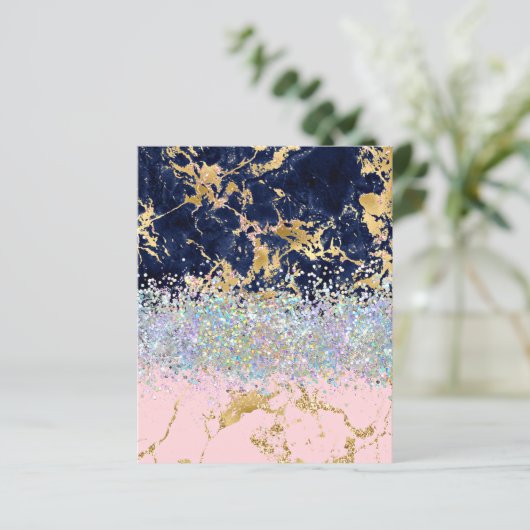 大理石とグリッターのスクラップブックの背景 (スタンド正面)