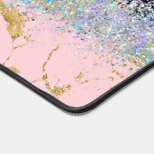大理石とグリッターグラデーションのブレンド デスクマット (コーナー)