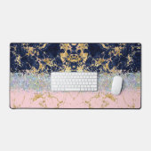大理石とグリッターグラデーションのブレンド デスクマット (キーボード&マウス)