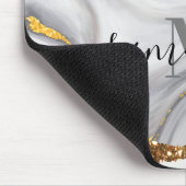 大理石とグリッター マウスパッド (コーナー)