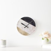 大理石とグリッター ラウンド壁時計 (ホーム)