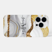 大理石とグリッター iPhoneケース (裏面横)