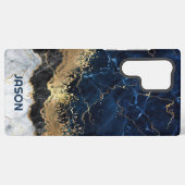 大理石とグリッター SAMSUNG GALAXYケース (裏面横)