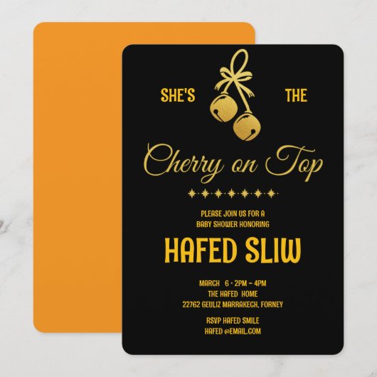 大理石とゴールドの結婚式招待状, ゴールドの結婚式 招待状 (正面/裏面)