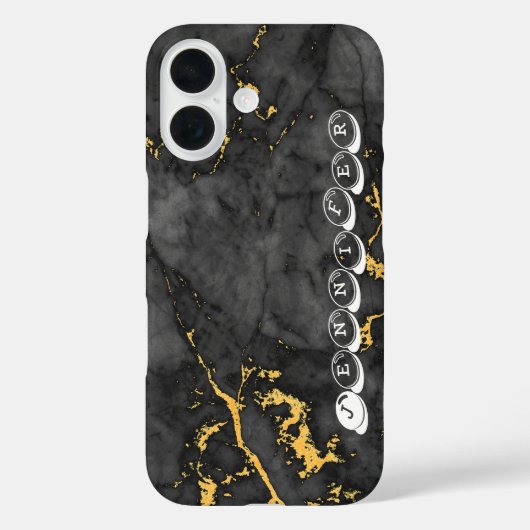 大理石とゴールド Case-Mate iPhoneケース (裏面)