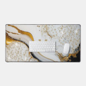 大理石とダイヤモンドのパーソナライズ デスクマット (キーボード&マウス)