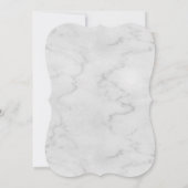 大理石とバラフェイク金ゴールドパイナップルブライダルシャワー 招待状 (裏面)