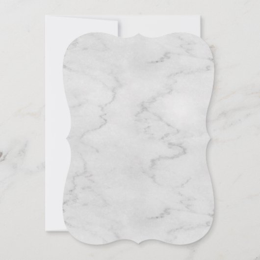 大理石とバラフェイク金ゴールドパイナップルブライダルシャワー 招待状 (裏面)