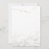 大理石とバラフェイク金ゴールド幾何学的な結婚式の招待 招待状 (裏面)