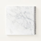 大理石とバラ金ゴールドのラッシュとブローズの美しいロゴ ノートブック (裏面)