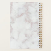 大理石とバラ金ゴールドのラッシュとブローズの美しいロゴ プランナー手帳 (裏面)