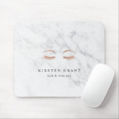 大理石とバラ金ゴールドのラッシュとブローズの美しいロゴ マウスパッド (マウス)