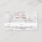 大理石とバラ金ゴールドのラッシュと眉 予約カード (正面)