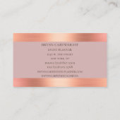 大理石とバラ金ゴールドエレガントきらめく 名刺 (裏面)