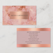 大理石とバラ金ゴールドエレガントきらめく 名刺 (正面/裏面)