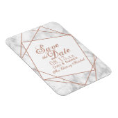 大理石とフェイクバラ金ゴールド日付の保存 マグネット (右側)