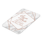 大理石とフェイクバラ金ゴールド日付の保存 マグネット (左側)