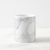 大理石とホイルフェイクモノグラム縁どイニシャルマグ コーヒーマグカップ (中央)