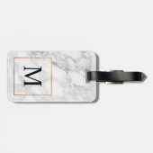 大理石とホイルフェイクモノグラム縁どラゲージタグ ラゲッジタグ (裏面横)