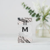 大理石と斑点ブロック |料理 名刺 (スタンド正面)