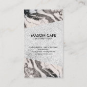 大理石と斑点ブロック |料理 名刺 (裏面)