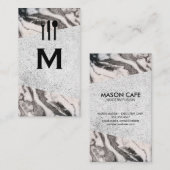 大理石と斑点ブロック |料理 名刺 (正面/裏面)