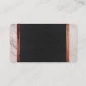 大理石と木製トリム付き革 名刺 (裏面)