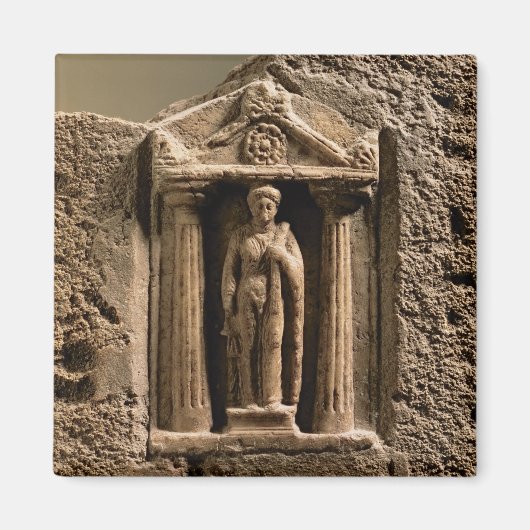 大理石と砂岩の女神フィグ付きヴォーティブ・ステル マグネット (正面)