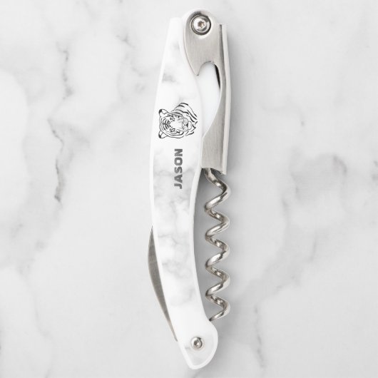 大理石と虎の頭 ソムリエナイフ (裏面)