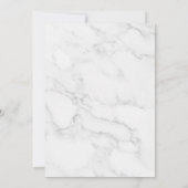 大理石と金ゴールドのジオメトフェイクリシェイプ結婚フォイル 招待状 (裏面)