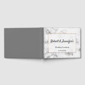 大理石と金ゴールドエレガントな結婚式 ゲストブック (全面)