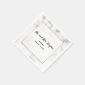 大理石と金ゴールドエレガントな結婚式 スタンダードカクテルナプキン (角)