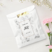 大理石と金ゴールドエレガントな結婚式 フェイバーバッグ (封をした状態)