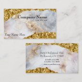 大理石と金ゴールドナゲラックス 名刺 (正面/裏面)