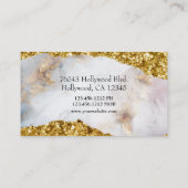 大理石と金ゴールドナゲラックス 名刺 (裏面)