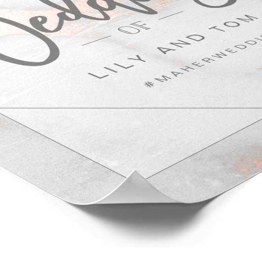 大理石と金属が大理石の家を迎え結婚る ポスター (角)