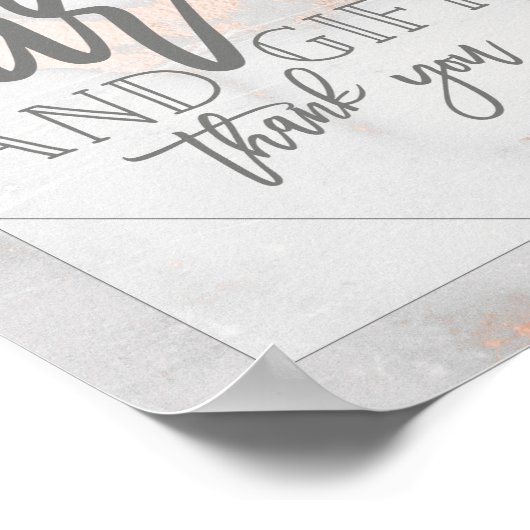 大理石と金属製のカードとギフト ポスター (角)