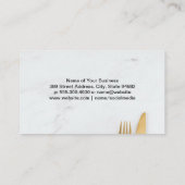 大理石にサラダと銀器 名刺 (裏面)