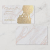 大理石にフェイク金ゴールドをホイル 名刺 (正面/裏面)