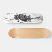 大理石に偽装フクロウ スケートボード (横)