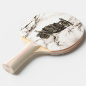 大理石に偽装フクロウ 卓球ラケット (正面アングル)
