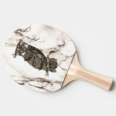 大理石に偽装フクロウ 卓球ラケット (横)
