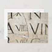 大理石に古代ローマの文字のクローズアップ。 ポストカード (正面/裏面)