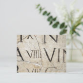 大理石に古代ローマの文字のクローズアップ。 ポストカード (スタンド正面)